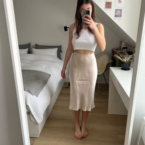 Aritzia Silk Slip Skirt